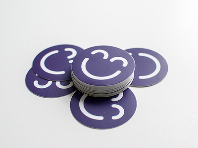 Smile Stickers happy purple simple smile sticker