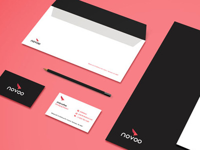 Novoo branding design logo stationary