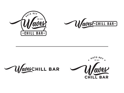 Waves Chill Bar Marks branding graphic logo logo design typography