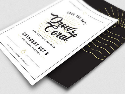 Corral Drew Save the Date design mailer save the date wedding design