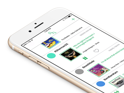 NoiseHub, a social network for music app iinnovate music noise noisehub screen social sound ui
