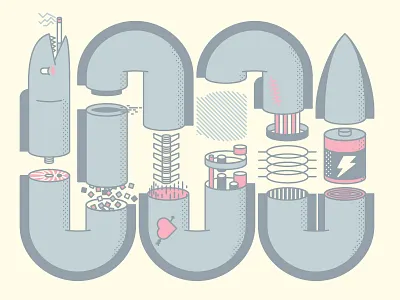 Eel ben day dots bones eel join or die