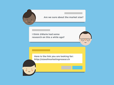 Strategyzer - Messsages flat illustration messages ui