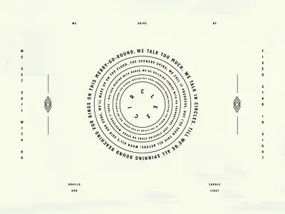 CIRCLES circle grid illustration lettering lyrics music roundel thrice typography