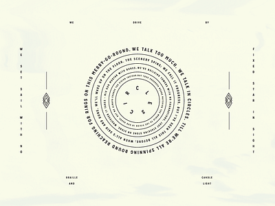 CIRCLES circle grid illustration lettering lyrics music roundel thrice typography