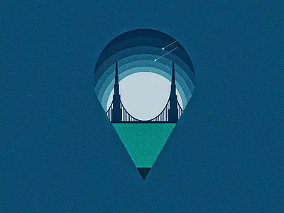 Travel bridge meteor night