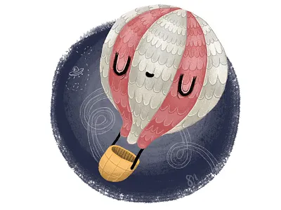 mr Balloon balloon flying hot air balloon illustration