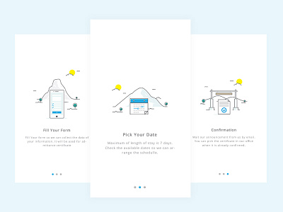 Entrance Pass Onboarding apps entrance pass icons illustration ios line illustration onboarding tutorial walkthrough