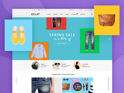 Homepage v4 ecommerce fashion material design store template themeforest ui ux web webdesign woocommerce wordpress