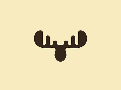 Moose animal head horns logo moose