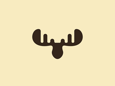 Moose animal head horns logo moose