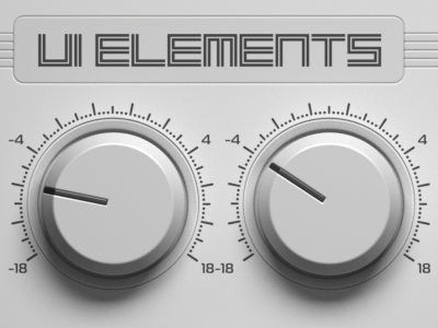 Light 3D UI elements elements gui knobs light ui