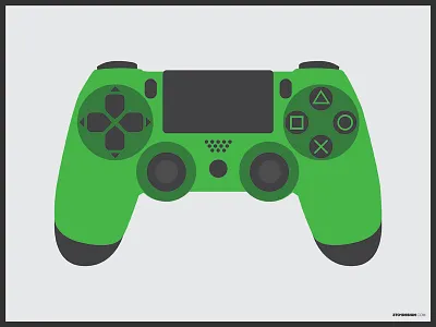 PS4 Controller flat design gaming graphic design green icon logo logo design playstation ps4 xbox