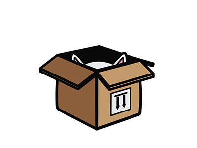 Peekaboo cat design drawing gif illustration vector