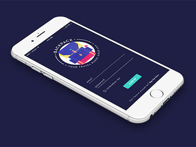Daily UI #001 - Sign Up Screen 2016 backpack daily ui login sign in sign up travel ui