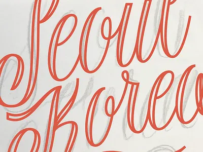 Sketch & Refine korea lettering script seoul sketch