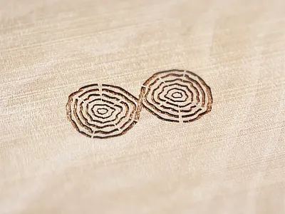 Wooden Infinity annual brand cut engrave grain infinity logo logotype ring symbol tree wood