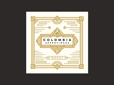 Colombia Asprotimana badge coffee colombia icon illustration letterpress line art shapes