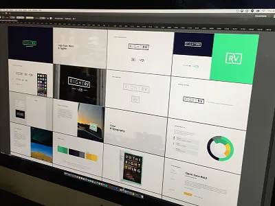 RightRV Branding adventure brand camping logo rv