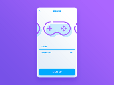 Sign Up app daily dailyui game login mobile play registration sign signup ui up