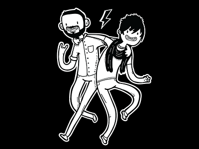 Double trouble adventure time black and white cartoon fun
