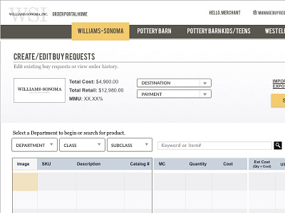 Order Sheet interaction design user exeperience