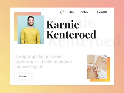 Personal VCard clean modern personal portfolio resume simple site ui ux vcard web