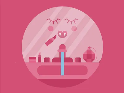 The Lady is a Vamp bathroom halloween horror makeup monster october pink spooky vampire vanity