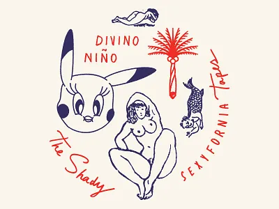 Divino Niño T-shirt blunt divino illustration nino nude palm tree