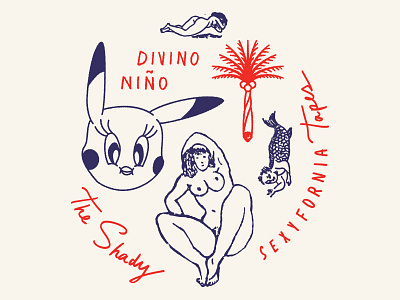 Divino Niño T-shirt blunt divino illustration nino nude palm tree