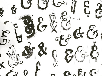 Ampersands ampersand brush doodle lettering painting type typography