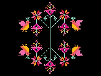 Teenek birds mexican pink