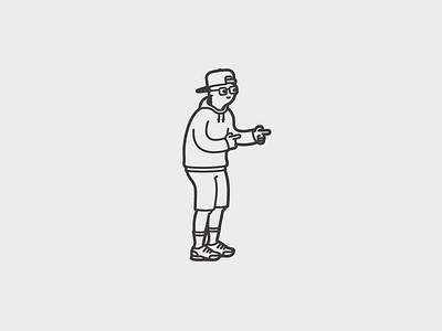 Spacers blackandwhite character illustration line