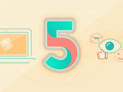 5 Hacks illustration 5 illustration illustrator number vector warm