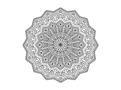 A Mandala - #1 adobe black blue ion complex illustrator mandala white