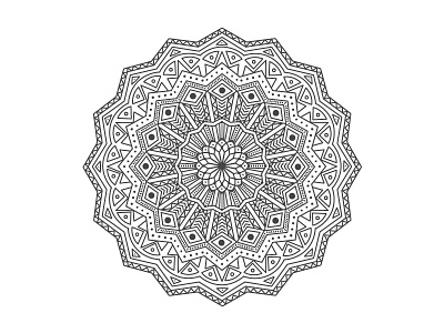 A Mandala - #1 adobe black blue ion complex illustrator mandala white