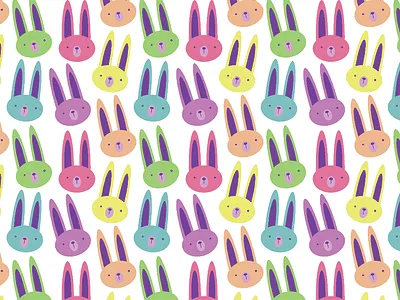 Bunny Pattern bunny easter illustration pastel pattern vector