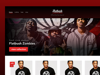 Flatbush Apparel Web apparel clothing ecommerce flatbush front hero shop store web woocommerce