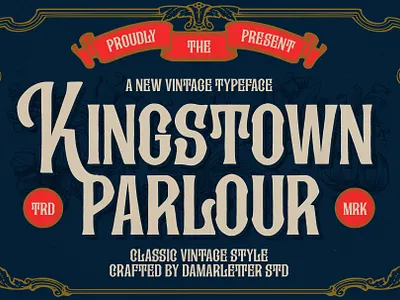Kingstown parlour branding design font identity illustration lettering logo type typography ui