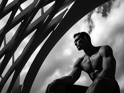 Architecture and Fitness ai illustration architecture editorial midjourney