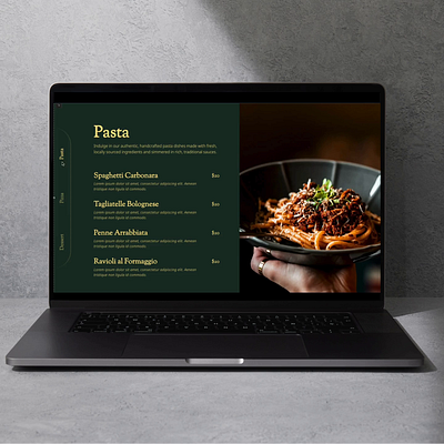 Italian Restaurant Menu Design Concept menu design restaurant branding ui design vegan branding vegan business vegan restaurant vegan website web design website design