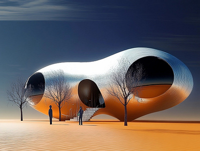 Desert homes 1 ai art architecture graphic design illustration midjourney