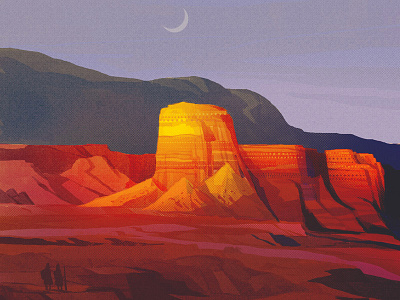 Mesa Travelers art design illustration landscape