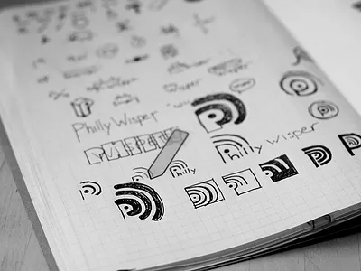 Philly Wisper sketchbook monogram p sketch