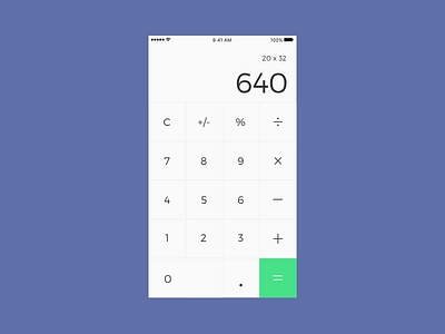 DailyUI - #004 - Calculator calculator dailyui minimal
