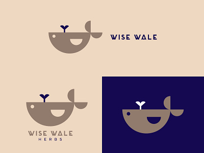 Wisewhale animal edwin carl capalla fish logo mammal minimal sea simple whale wise