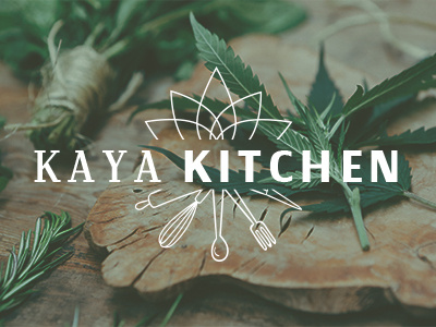 Kaya Kitchen cannabis cooking design food kitchen logo logo design marijuana