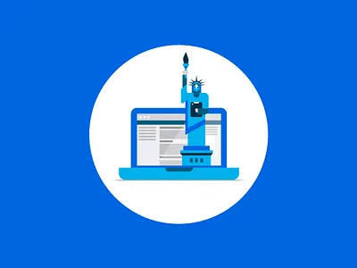 Independent news 1.0 illustration independent ipad liberty livejournal mobile news notebook of statue