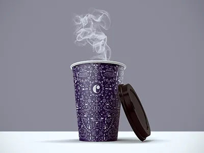 Pattern for cafe Cantina branding illustration packaging pattern