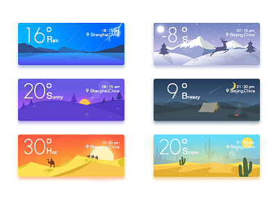 weather widget color desert rain snow sunshine tent weather widget